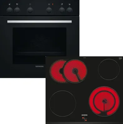 Produktbild von Siemens Einbau-Herd-Set, EA631GNA1E + HE010FBA0 + HZ438201, Einbau-Herd, Elektro-Kochfeld, Teleskopauszug, 2-fach EQ110KA2BB