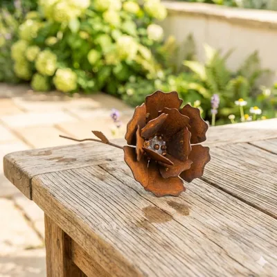 Produktbild von Edelrost Rose klein, zum Stecken