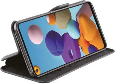 Produktbild von VIVanco™Hochwertige Smartphone Buchklapptasche, kompatibel mit Samsung Galaxy A21s, Kreditkartenfächer, Magnetverschluss