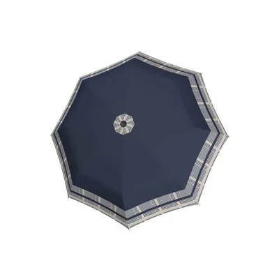 Image de doppler parapluie canne parapluie Fiber Flex Automatic Timeless Hahnentritt Navy bleu multicolore