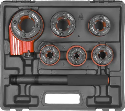 Produktbild von Yato YT-2900, Gewindeschneidwerkzeug-Set, Stahl, Schwarz, Silber, 7 Stück(e)