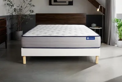 Produktbild von Actiflex form matratze 130x210cm + Bettgestell mit lattenrost , Härtegrad 4 , Latex und Memory-Schaum , Höhe : 22 cm