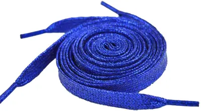 Obrázek produktu pro CHPN - Šněrovací tkaničky - Tkaničky s leskem - Lesk - Tkaničky s leskem - Šněrovací tkaničky - Modrá - Univerzální - 110 cm - Univerzální - Moderní šněrovací tkaničky - Modré šněrovací tkaničky s leskem