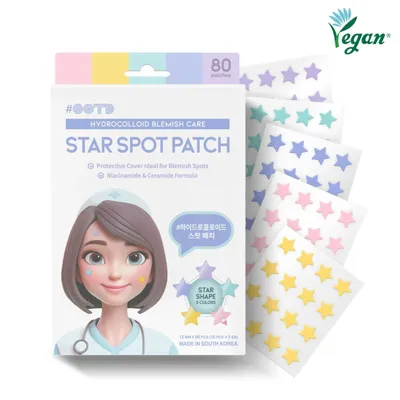 Obrázok produktu pre OOTD Star náplasti proti pupienkom, 80 kusov