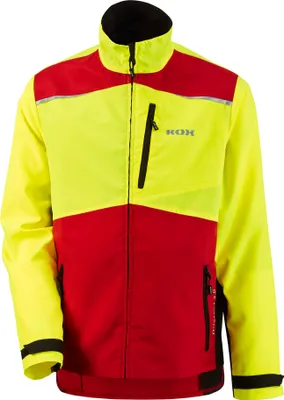 Produktbild von KOX Forstjacke Mistral 3.0 Rot/Gelb Größe M | KWF-Standard | Nicht wasserbeständig | Atmungsaktiv