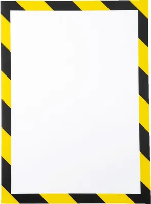 Produktbild von Durable Magnetrahmen Duraframe Magnetic Security, gelb/schwarz, DIN A4, 5/VE
