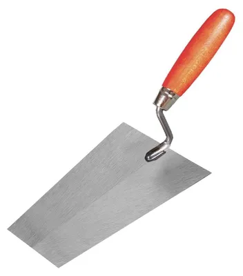 Eimertröffel 200 mm, trapezförmig, Kohlenstoffstahl, Holzgriff