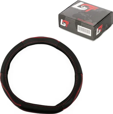 Produktbild von Lenkradbezug Hülle Ø 38x9cm schwarz rot für CITROEN für PEUGEOT für RENAULT
