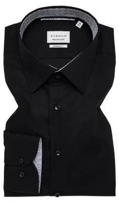 Produktbild von ETERNA modern fit overhemd, popeline, zwart