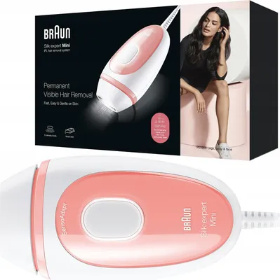 Produktbild von Braun Silk-expert PL1000, Lichtimpulstechnologie (IPL), Pink, Weiß, Licht, Mittel, AC, Box