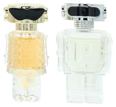 Zdjęcie produktu dla Zestaw Paco Rabanne: Fame Eau de Parfum dla kobiet, 4 ml (miniaturka) + Phantom In Red Eau de Toilette dla mężczyzn, 4 ml (miniaturka)