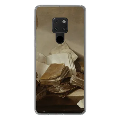 Produktbild von MuchoWow® Handyhülle Schutzhülle Hülle für Huawei P40 Lite Stilleben mit Büchern - Gemälde von Jan Davidsz. de Heem Silikon Softcase Handy Hülle - Handy
