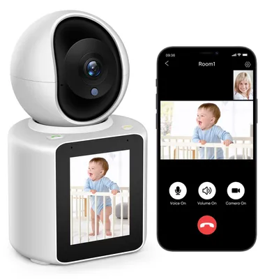 Imagen del producto de Cámara Wi-Fi interior, 2K, 360°, cámara de seguridad para interiores