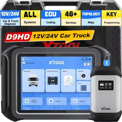 Produktbild von D9HD - Kfz-Diagnosegerät und Schlüsselprogrammierer - Vollständige Systemdiagnose mit Topologie - 46 Servicefunktionen - 12/24 V - WLAN - 24,6-cm-Display