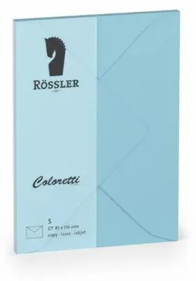Produktbild von Briefumschläge C7, himmelblau, 80 g/m², nassklebend, 5 Stück