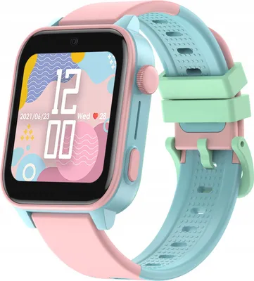 Immagine prodotto di Bemi Linki2 4G LTE GPS LBS Termometro con cardiofrequenzimetro Smartwatch rosa per bambini