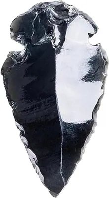 Image de Pointe de flèche en obsidienne noire de 51 cm avec pochette de transport