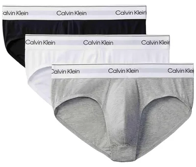 Image de Slip Calvin Klein Slip Calvin Klein Hip gris blanco (3 unidades) pour Homme