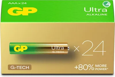 Produktbild von GP Batteries Ultra Alkaline GP24AU, Einwegbatterie, AAA, Alkali, 1,5 V, 24 Stück(e), Cd (cadmium), Hg (Quecksilber)
