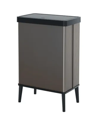 Image de Curver Verto High 54L Poubelle avec couvercle à pousser, optimale pour la cuisine, tri facile, 26,5 x 43,5 x 68,7 cm