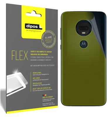 Produktbild von 3x Motorola Moto G7 Rückseite Schutzfolie Folie, 100% Displayabdeckung, dipos
