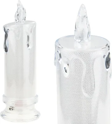 Productafbeelding van Elektrische kaars, navulbaar, met batterij, LED-licht, glitter, 18 cm