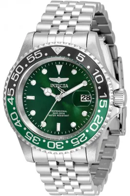 Produktbild von Invicta Pro Diver 34105 Herrenuhr - Quarzwerk - Edelstahl mit grünem Zifferblatt - 40 mm