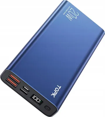 Obrázok produktu pre Rýchla nabíjačka Powerbank PD 20 W QC 3.0 USB C A micro 20 000 mAh TOPK