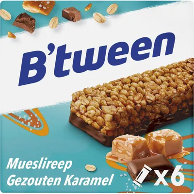 Immagine prodotto di Hero B'tween Muesli Bar Caramello Salato 138g – snack croccante