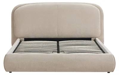 Produktbild von Bett mit Stauraum 180 x 200 cm – Strukturierter Stoff – Beige – ZORIMA