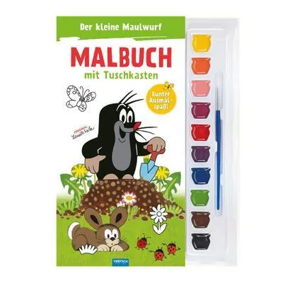 Image de Trötsch La petite taupe Livre de coloriage avec boîte de peinture : livre d'activités Livre de coloriage