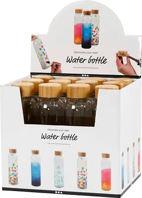 Obrázek produktu pro Firemní stojan Creativ s 12 skleněnými lahvemi na vodu ve stojanu