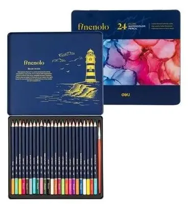 Obrázok produktu pre Akvarelové ceruzky Finenolo, 24 farieb – DELI