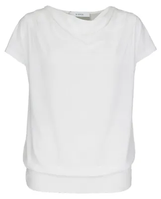 Produktbild von Shirt WIEBKE Creme Größe 42 mit Wasserfallausschnitt und überschnittenem Kurzarm