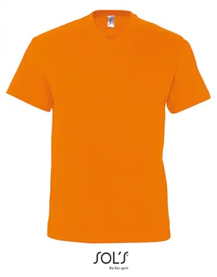Image de SOLs 11150 | V-Neck T-shirt manches courtes hommes Victory - Couleur : Orange - Taille : M