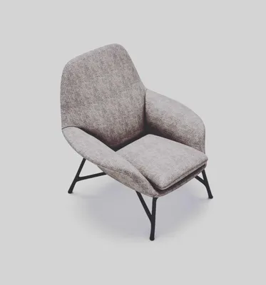 Produktbild von Sessel Ohrensessel Stoff Grau Wohnzimmer Polyester 1 Sitzer Modern Neu