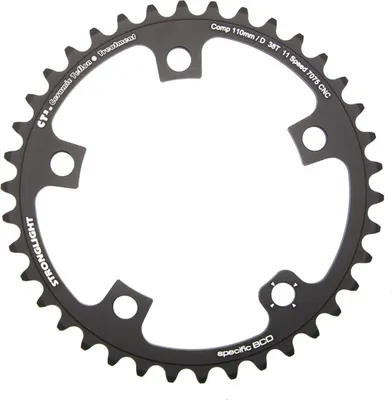 Produktbild von Stronglight Kettenblatt E-Shifting 110D Campa, innen 42 Zähne, schwarz, 11-fach