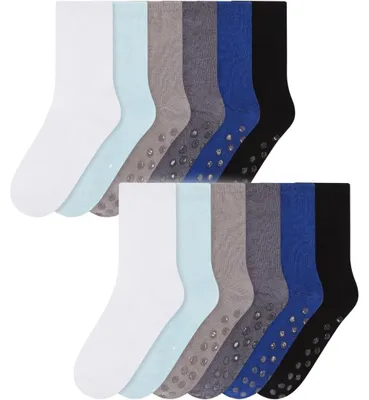 Productafbeelding van Bramble & Bear - Pak van 6 of 12 uniseks babysokken met antislipfunctie