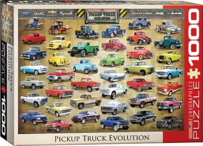 Image de Pickup Trucks américains - Puzzle de 1000 pièces au format 68x48 cm