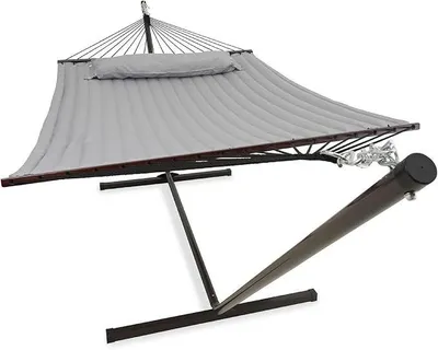 Imagen del producto de Silecomplaza: Hamaca con estructura – Hamaca para exteriores, ideal para jardín o balcón