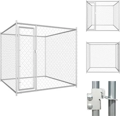 Zdjęcie produktu dla vidaXL Buda zewnętrzna dla psa 193x193x185 cm - Budy i wybiegi dla psów