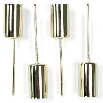 Obrázek produktu pro Wiedemann 10860 Adventní svícen - 2,3 x 11 cm, na sloupkovou svíčku, zlatý, balení po 4 ks