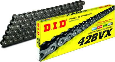 Produktbild von DID X-Ring Offene Kette 60 Glieder 428 Grau mit Snap-Clip-Verschluss