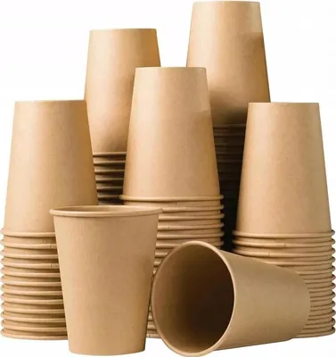 Immagine prodotto di Bicchiere di carta, 100 % Kraft, biologico, ecologico, per caffè, tè, bevande, 250 ml, 100 pezzi.