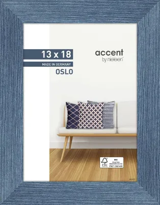 Produktbild von accent by nielsen Holz Bilderrahmen Oslo, 13x18 cm, Blau