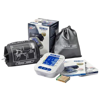 Produktbild von Elektronisches Blutdruckmessgerät beleuchtetes Display Manschette 22–32 cm Arrhythmieanzeige TMA-10 Tech-Med