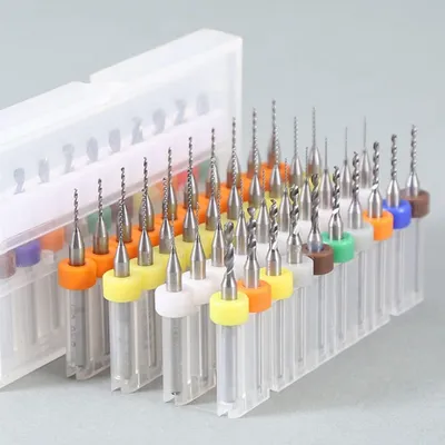 Image de Solidchoice - Coffret de 10 micro-forets, de 0,1 mm à 3 mm, pour circuits imprimés