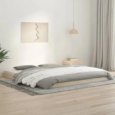 Image de Cadre de lit - Lit double 180x200 cm - En bambou - Sans matelas - Marron