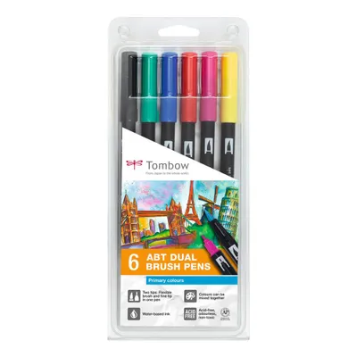 Produktbild von Tombow, Doppelfasermaler, 6er Etui
