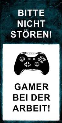 Produktbild von Wandbild 20x40cm Gamer Spruch Wandschild Zockerzimmer Wanddeko Bild Schild Geschenkidee